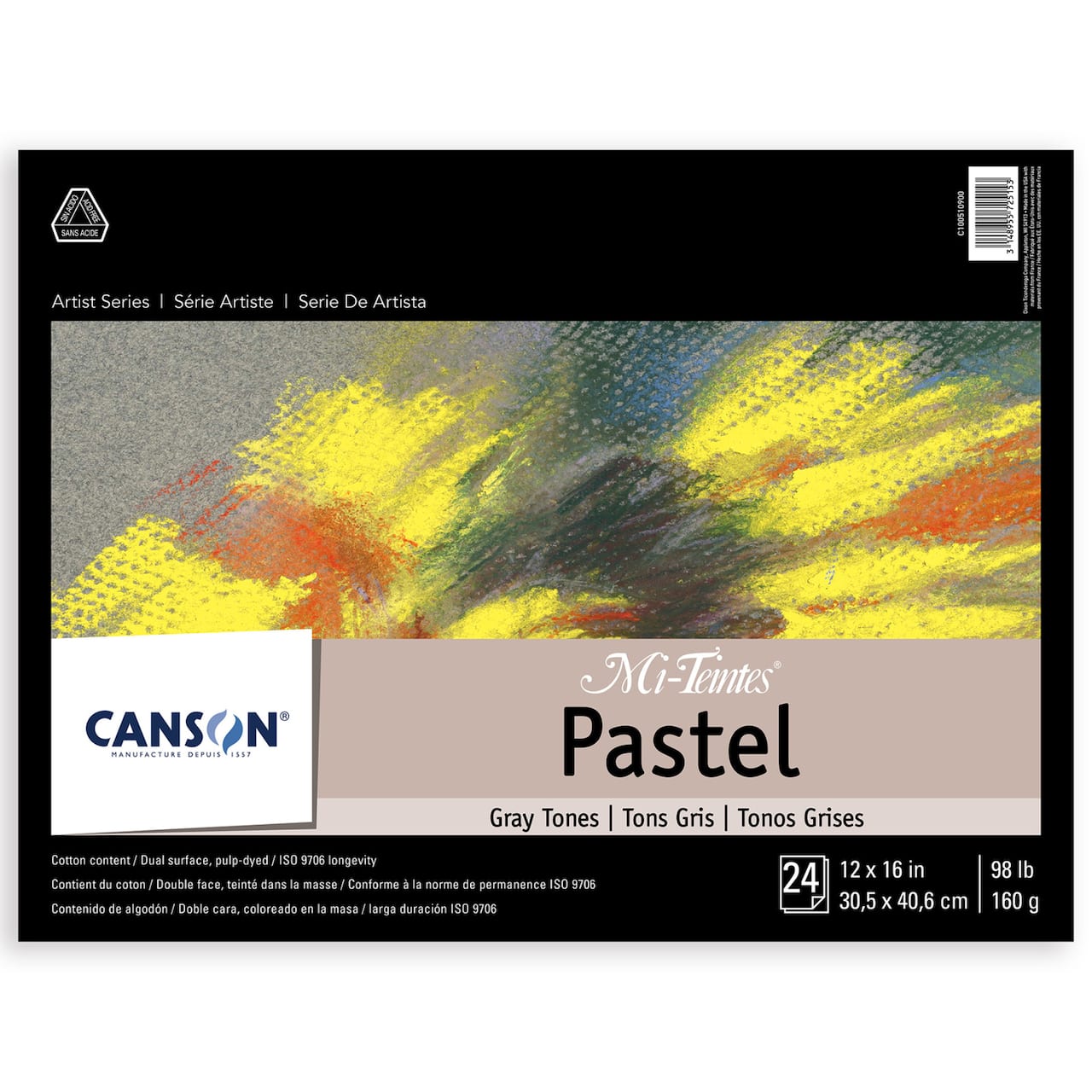 Canson® Mi-Teintes® Gray Tones Pastel Paper Pad